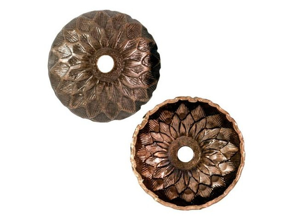 Vintaj Natural Brass Bead Cap, Acorn, 13mm (pair)