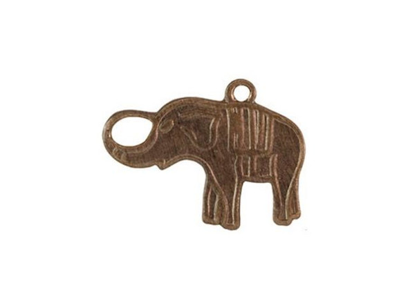 Vintaj Natural Brass Charm, Elephant, 12x16mm #88-103-20-0