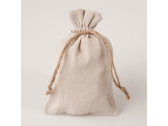 Linen Drawstring Bag, 4x6" (Each)
