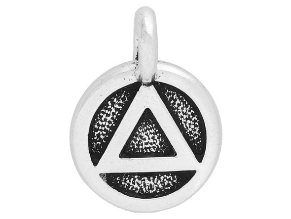 TierraCast Antiqued Silver Plated Recovery Charm (Each)