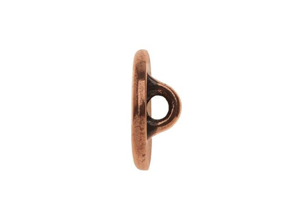 TierraCast Small Heart Button - Antiqued Copper Plated (Each)
