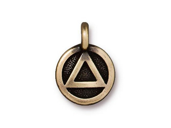 TierraCast Antiqued Brass Plated Recovery Charm (each)