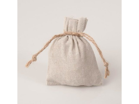 Linen Drawstring Bag, 3x4" (Each)