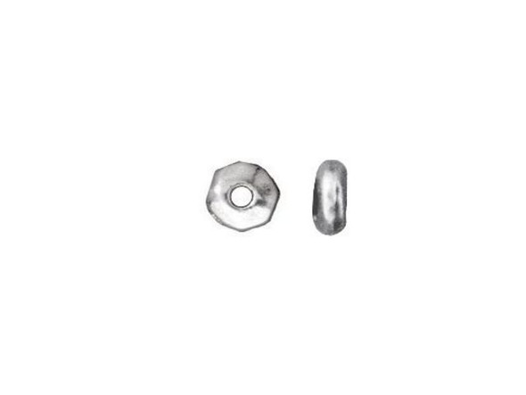 TierraCast 5mm Nugget Heishi Beads - Silver Plated (ten)
