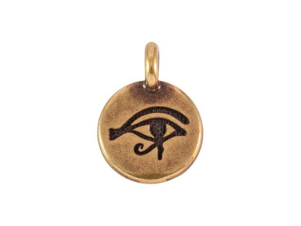 TierraCast Antiqued Brass Plated Eye of Horus Charm (Each)