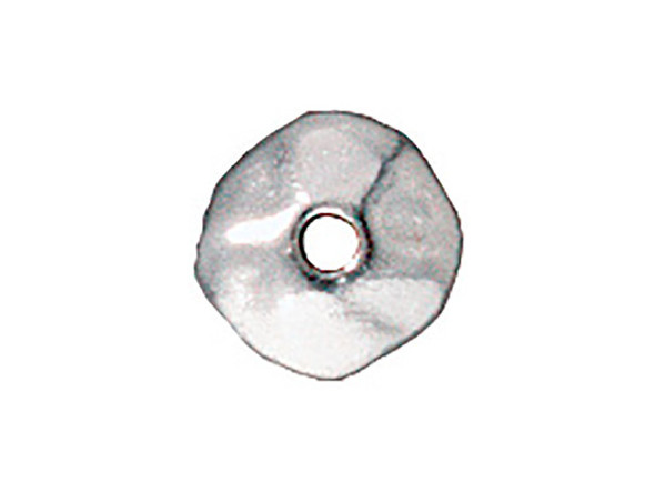 TierraCast 7mm Nugget Heishi Beads - Silver Plated (ten)