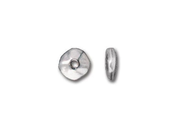 TierraCast 7mm Nugget Heishi Beads - Silver Plated (ten)