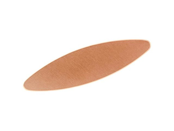 Copper Stamping Blank, 54x15mm Long Oval, 24-gauge (Each)