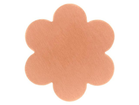 Copper Stamping Blank, 22mm Flower, 24-gauge (Each)