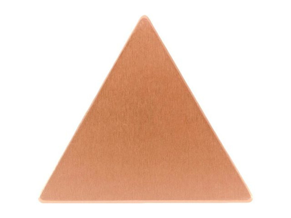 Copper Stamping Blank, 25x22mm Triangle, 24-gauge (Each)