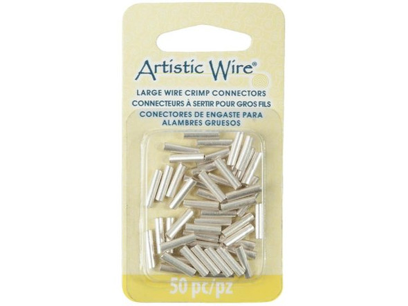 Artistic Wire Crimp Tubes for 14ga Jewelry Wire - Anti Tarnish Silver (fifty)