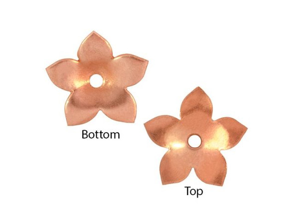 Copper Blank, 12mm Concave Flower, 24-gauge (Each)