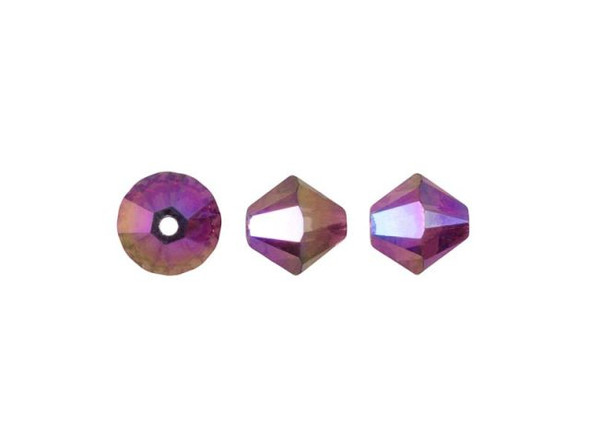 PRESTIGE 5328 Faceted XILION Bicone Beads, 6mm - Amethyst Shimmer 2X (12 Pieces)
