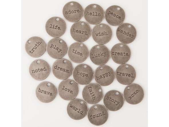 Tim Holtz ideaology, Typed Tokens (pack)