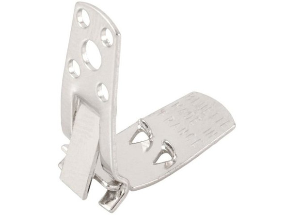 White Steel Shoe Clip, 7mm (12 Pieces)