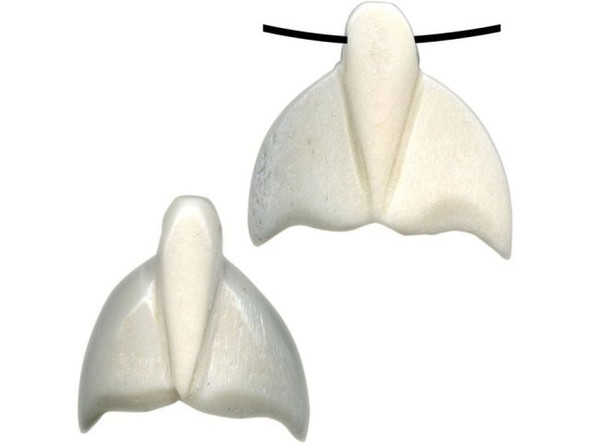 Bone Pendant, Whale Tail (each)