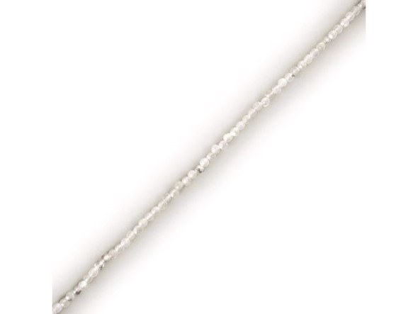 2mm Moonstone Gemstone Bead, Diamond Cut Round (strand)