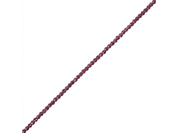 3mm Purple Garnet Gemstone Bead, Diamond Cut Round (strand)