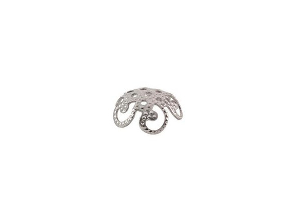 Stainless Steel Filigree Bead Cap, 8x3mm (fifty)