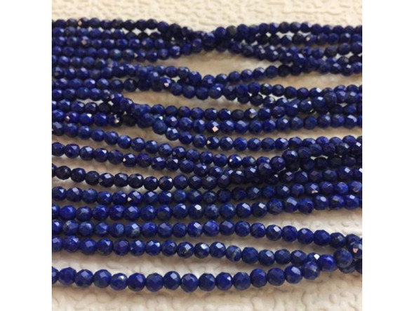 The name Lapis Lazuli comes from the Latin word for "stone" (lapis) and the Arabian word for "blue" (azul). True to their name, these semiprecious beads offer naturally blue shades with inclusions that twinkle like stars in the tales of the Arabian Nights. Lapis lazuli was one of the first gemstones ever to be worn as jewelry (a busy lapis trade is thought to have existed as early as 4000 B.C.). Lapis lazuli is believed to be a stone of truth and friendship, and has been a popular birthstone for Libra and September birthdates throughout the centuries. It is reputed to bring harmony to relationships, cleanse the mental body, and release old karmic patterns.  Please see the Related Products links below for similar items, and more information about this stone.