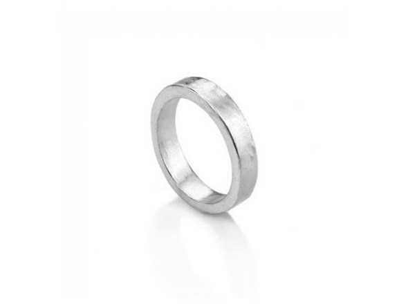 Pewter Ring Blank, 4mm, Size 7 (Each)