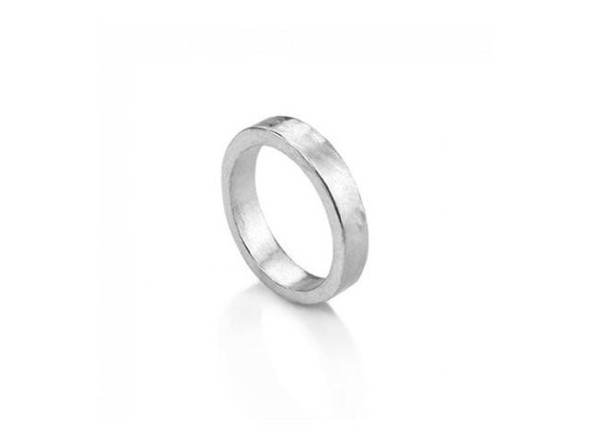 Pewter Ring Blank, 4mm, Size 6 (Each)