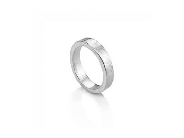 Pewter Ring Blank, 4mm, Size 5 (Each)