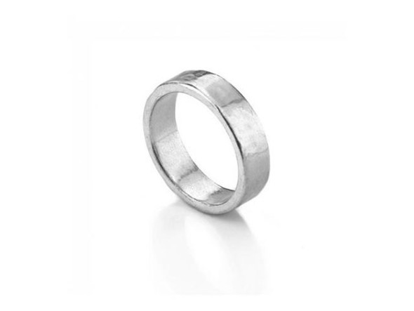 Pewter Ring Blank, 6mm, Size 6 (Each)