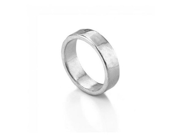 Pewter Ring Blank, 6mm, Size 7 (Each)