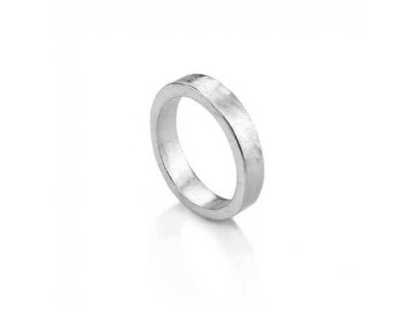 Pewter Ring Blank, 4mm, Size 8 (Each)