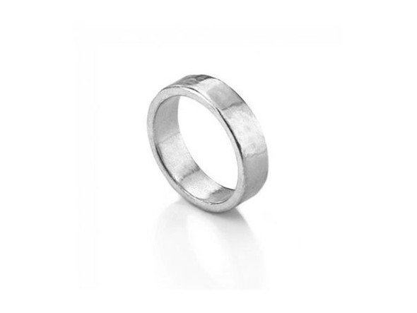 Pewter Ring Blank, 6mm, Size 5 (Each)