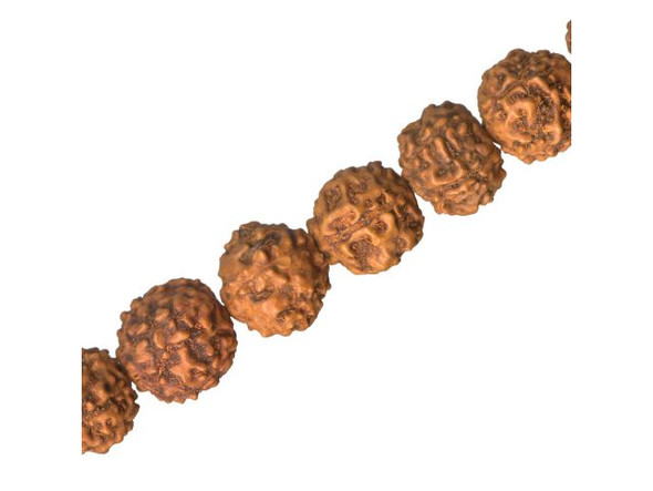 Rudraksh Wood Beads, 10mm Round (strand)