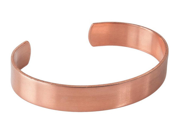 Solid Copper Cuff Bracelet Finding, 1/2 x 7" (Each)