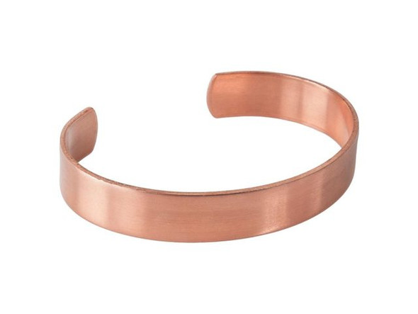 Solid Copper Cuff Bracelet Finding, 1/2 x 7" (Each)
