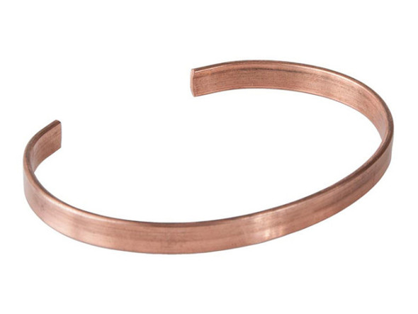 Solid Copper Cuff Bracelet Finding, 1/4 x 7" (Each)