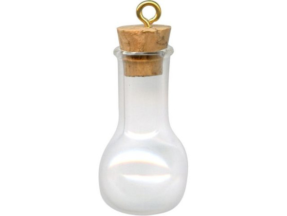 Bottle Charm, Glass Jar, Bulb (12 Pieces)