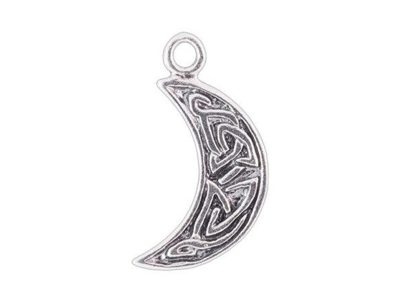 Sterling Silver Celtic Moon Charm (Each)