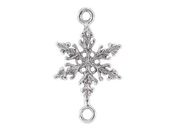 Sterling Silver Snowflake Connector - 2 Loops (Each)