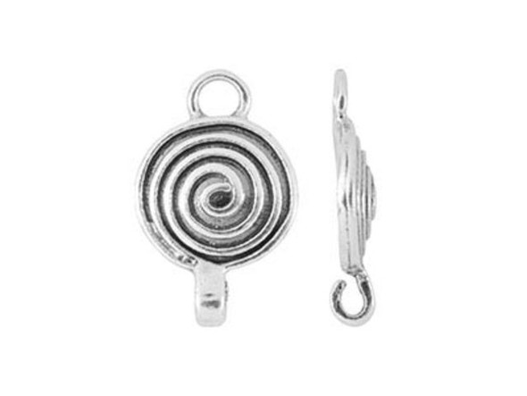 Sterling Silver Spiral Connector with 2 Loops (Each)