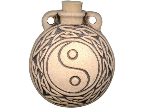 Ceramic Pendant, High Fire, Yin Yang Bottle (Each)