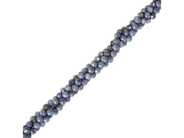 Sapphire 4mm Faceted Round Gemstone Bead - Special Purchase (strand)