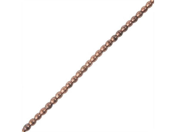 Antique Copper Plated Beads, Oval, 4x5mm - Special Purchase (strand)