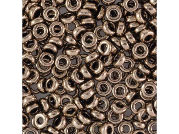 MIYUKI Glass Spacer Bead, 3x1.3mm - Bronze Metallic (Tube)