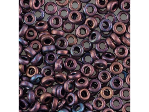 MIYUKI Glass Spacer Bead, 3x1.3mm - Metallic Copper Iris (Tube)