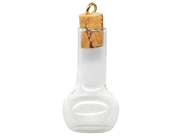 Bottle Charm, Glass Jar, Flask (12 Pieces)