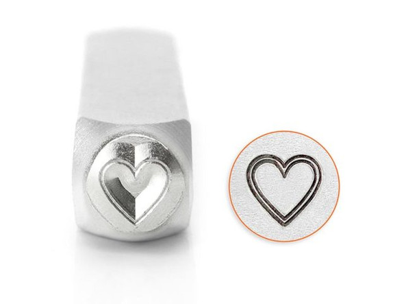 ImpressArt Signature Metal Stamp, Outlined Heart (Each)