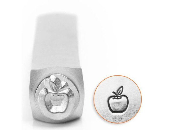 ImpressArt Metal Stamp, Signature, Apple (Each)