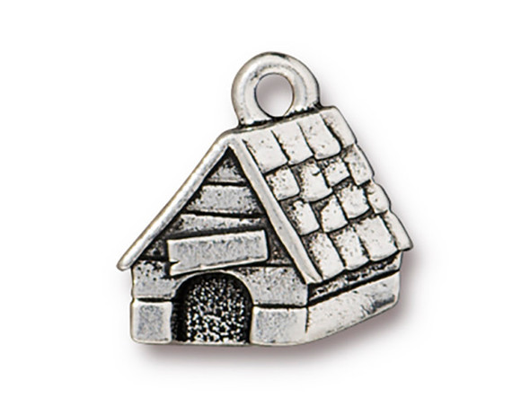 TierraCast Dog House Charm - Antiqued Silver Plated (Each)