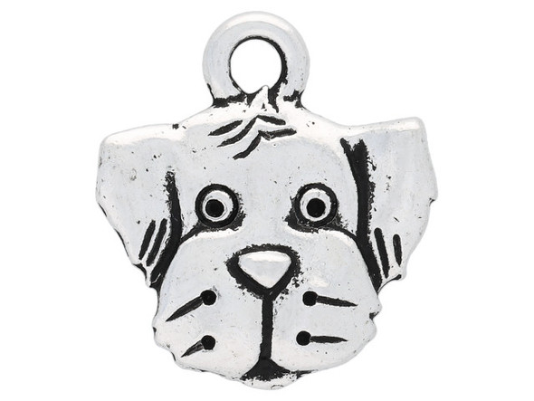 TierraCast Spot Charm - Antiqued Silver Plated (Each)