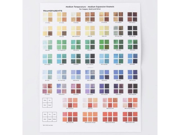 Thompson Enamels Color Chart (Each)